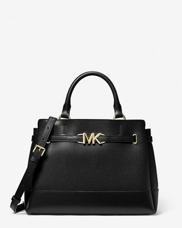 Michael Kors Reed Small Belted Leather Satchel (black)