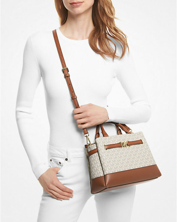 Michael Kors Reed Small Belted Logo Satchel (vanilla) - Image 2