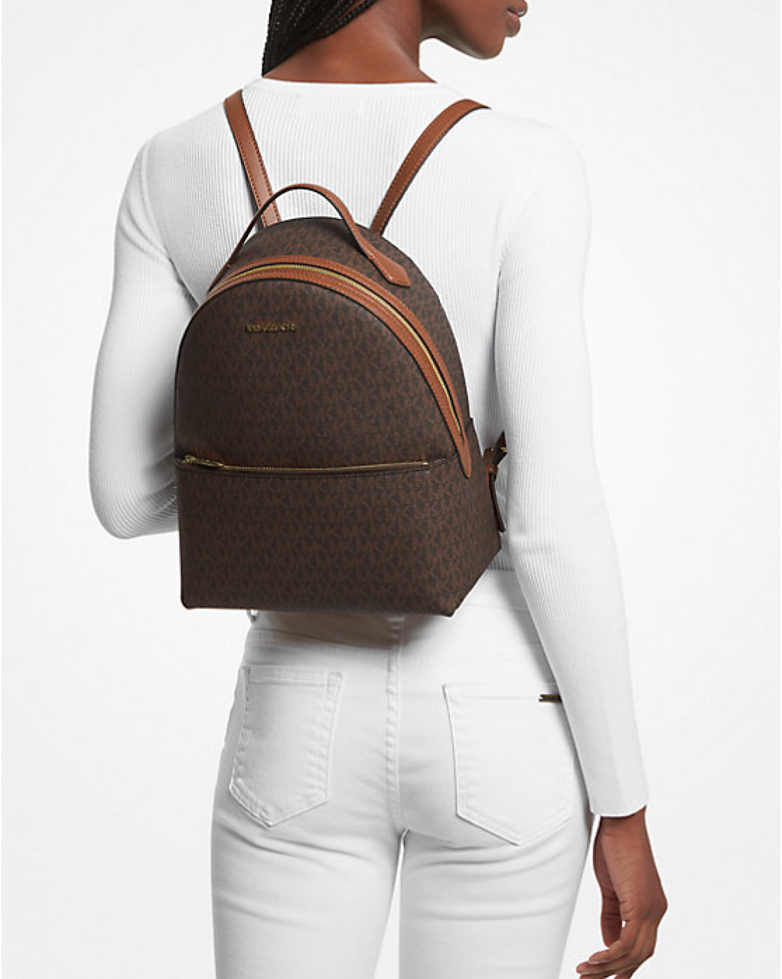 Mk backpack brown sale