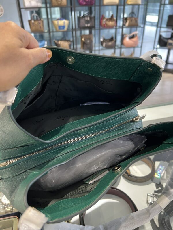 Kate Spade Leila Medium Triple Compartment Shoulder Bag (Deep Jade) - Image 3
