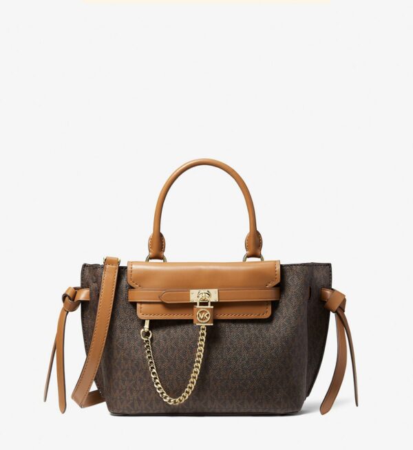 Pre Order - Michael Kors Hamilton Legacy Small Logo Belted Satchel (brown)