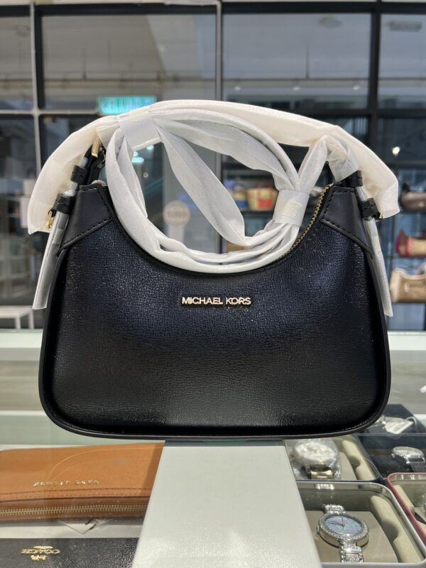 Michael Kors Wilma Small Leather Crossbody(Black) - Image 4