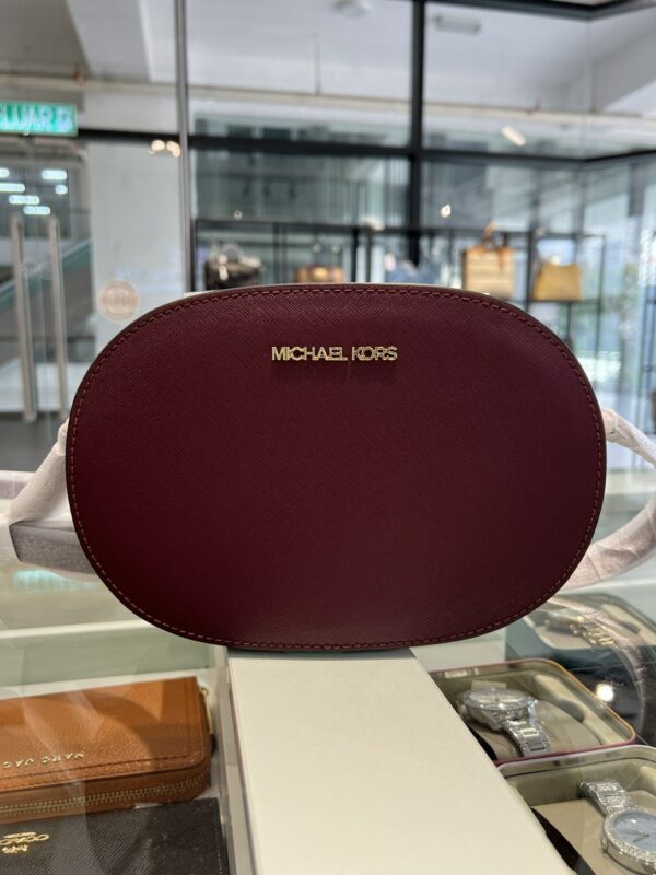 Michael Kors Jet Set Travel Medium Saffiano Leather Crossbody (merlot)