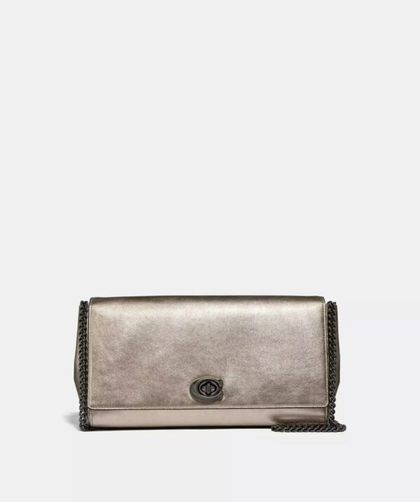 Coach Alexa Turnlock Clutch (platinum)