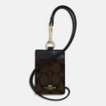 [In Transit]- Coach Id Lanyard In Signature (Brown/Black)