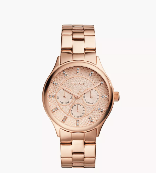 Fossil Modern Sophisticate Multifunction Rose Gold Tone Watch Women (bq1561)