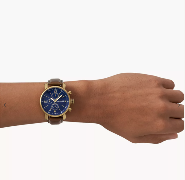 Fossil Rhett Chronograph Brown Leather Watch Men (bq2099) - Image 2