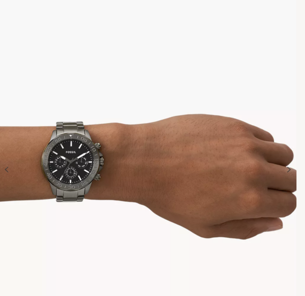 Fossil Bannon Multifunction Smoke Stainless Steel Watch Men (BQ2705) - Image 2