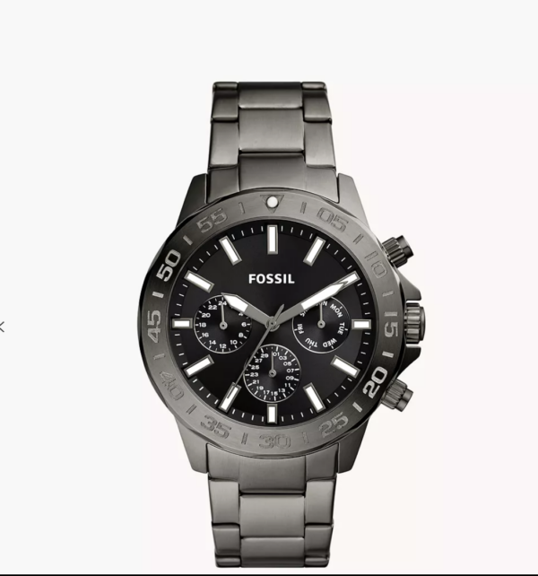 Fossil Bannon Multifunction Smoke Stainless Steel Watch Men (BQ2705)