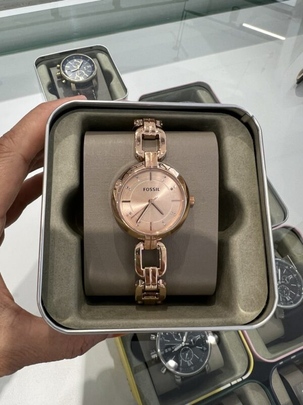 Fossil Kerrigan Three Hand Rose Gold Tone Stainless Steel Watch Women (BQ3206) - Image 4