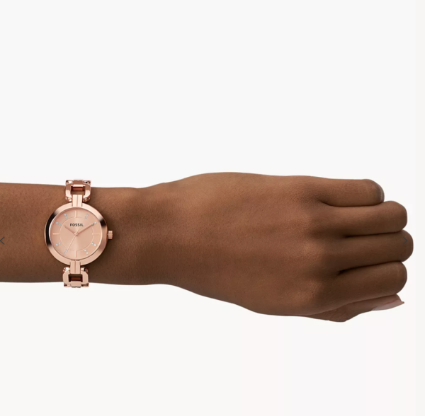 Fossil Kerrigan Three Hand Rose Gold Tone Stainless Steel Watch Women (BQ3206) - Image 2