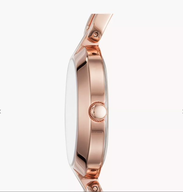 Fossil Kerrigan Three Hand Rose Gold Tone Stainless Steel Watch Women (BQ3206) - Image 3