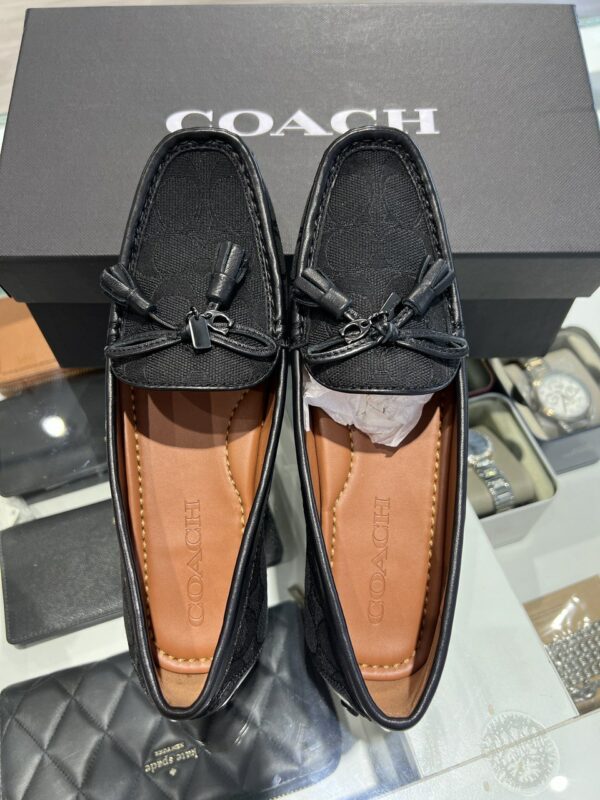 As Is - Coach Greenwich Loafer (black Smoke/black) - Unused With Box (price Below Cost) No Return/refund
