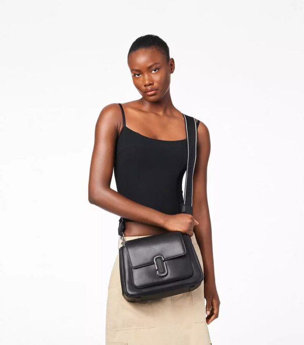 Marc Jacobs The J Marc Chain Medium Satchel (Black) - Image 3
