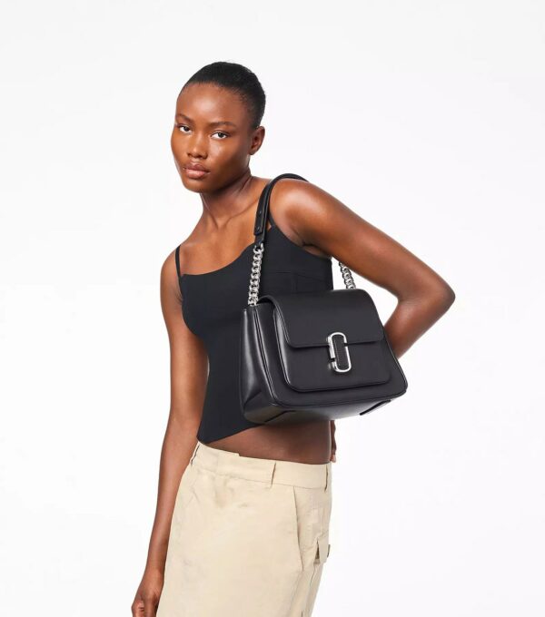 Marc Jacobs The J Marc Chain Medium Satchel (Black) - Image 2
