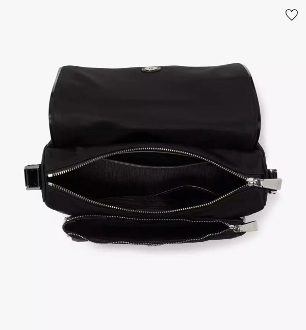 Kate Spade Sam Icon Ksnyl Nylon Medium Messenger (black)- Boutique Transfer - Image 3