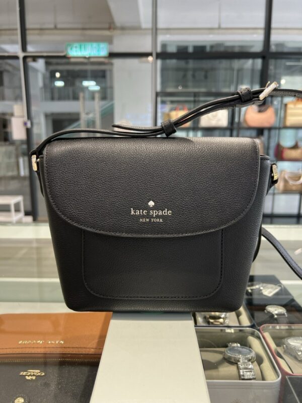 Kate Spade Elsie Pebbled Leather Crossbody (black) - Image 4