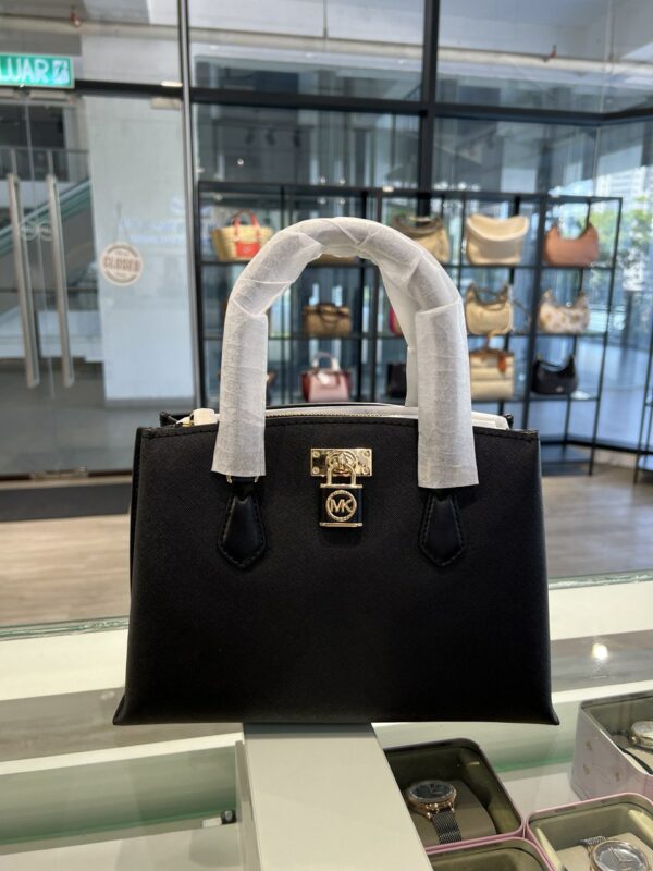 Michael Kors Ruby Small Saffiano Leather Satchel (black) - Image 4