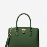 Michael Kors Ruby Medium Saffiano Leather Satchel (amazon Green) Boutique Transfer