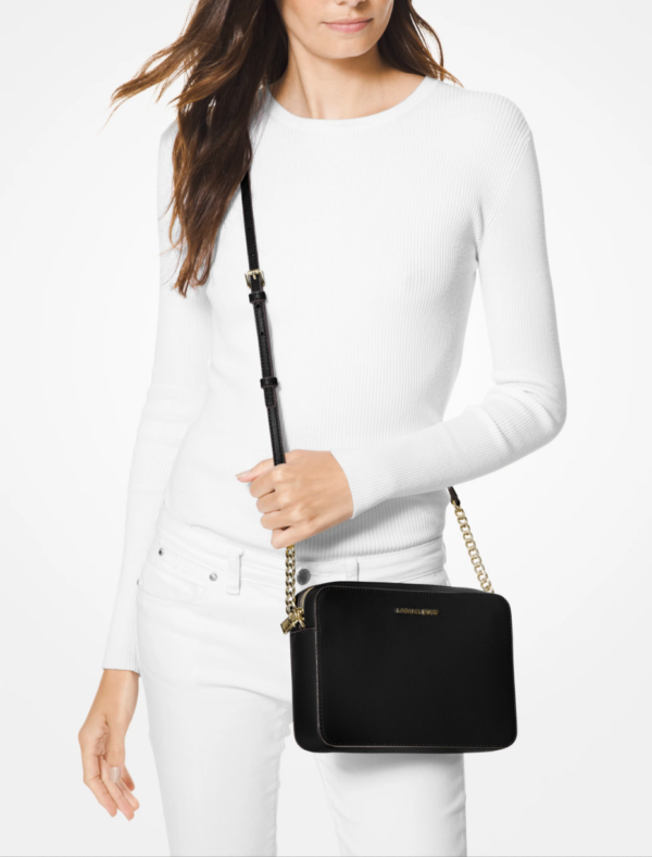 Michael Kors Jet Set Large Saffiano Leather Crossbody (black) - Image 2
