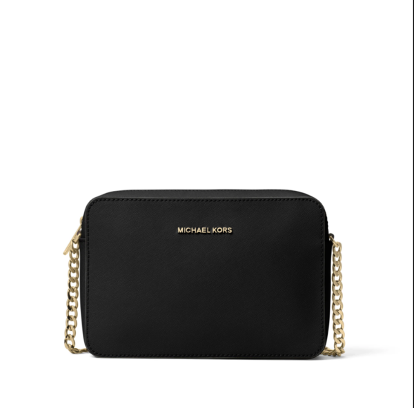 Michael Kors Jet Set Large Saffiano Leather Crossbody (black) - Image 3