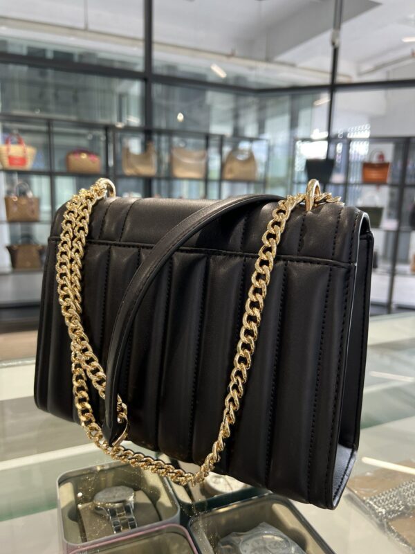 Michael Kors Whitney Medium Flap Chain Quilted Shoulder Bag (Black) - Image 5