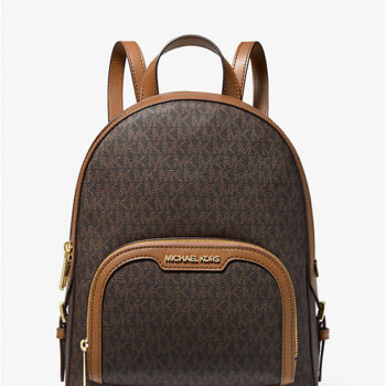 Michael Kors Jaycee Medium Logo Backpack (Brown)