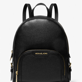 Michael Kors Jaycee Medium Pebbled Leather Backpack (Black)