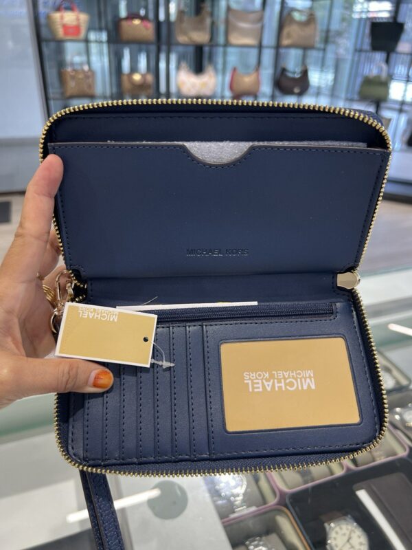 Michael Kors Jet Set Large Flat Multifunction Phone Case Wallet (navy) - Image 2