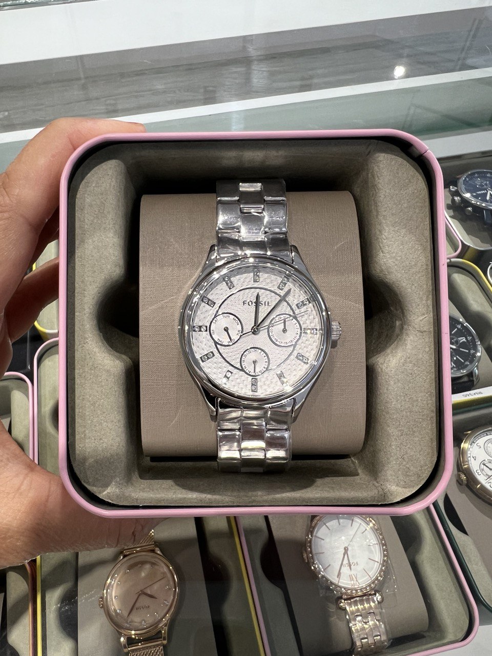 Fossil Modern Sophisticate Multifunction Stainless Steel Women Watch bq1560 Butik Sarah Shaber