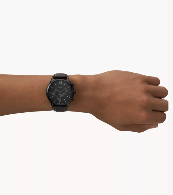 Fossil Fenmore Multifunction Black Leather Men Watch (BQ2364) - Image 3