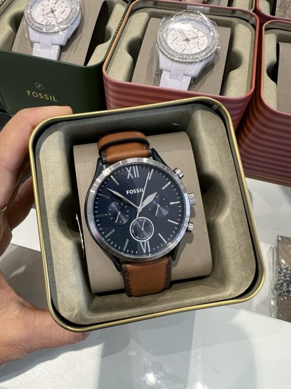 Fossil Fenmore Multifunction Luggage Leather Men Watch (BQ2402) - Image 2