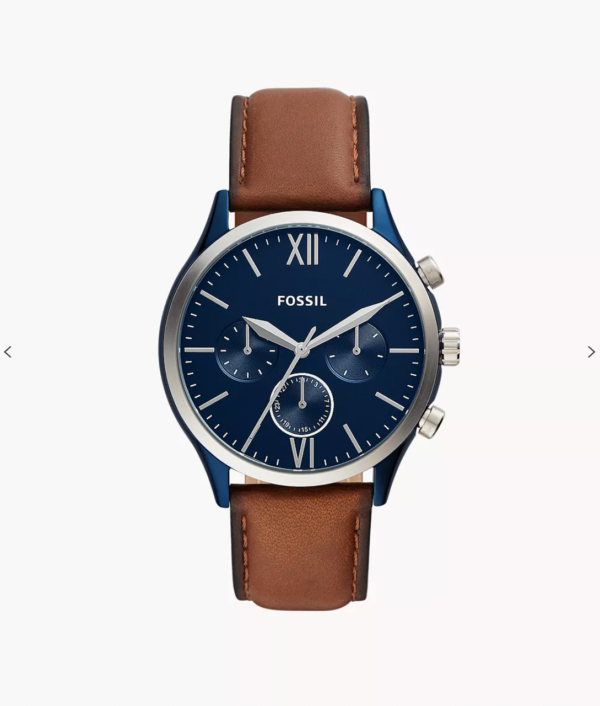 Fossil Fenmore Multifunction Luggage Leather Men Watch (BQ2402)