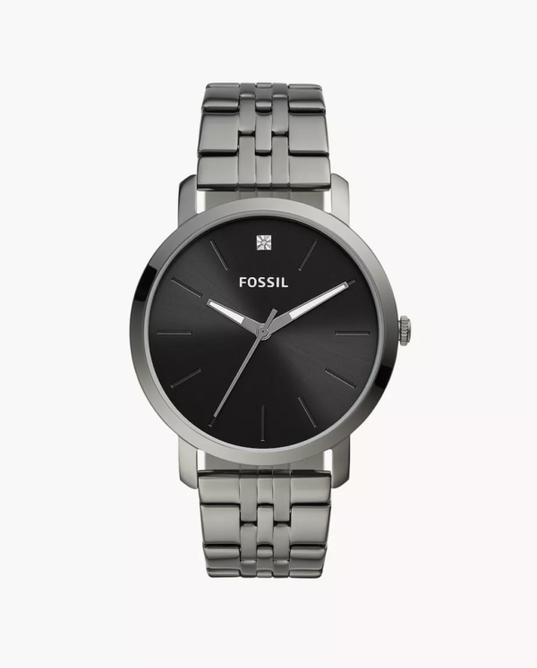 Fossil Lux Luther Three Hand Smoke Stainless Steel Men Watch (bq2419)