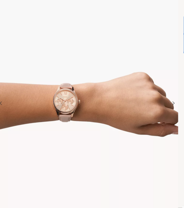 Fossil Rye Multifunction Nude Leather Women Watch (bq3763) - Image 4