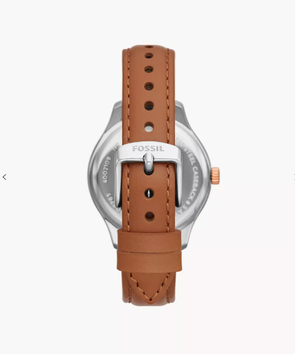 Fossil Rye Multifunction Brown Leather Women Watch (bq3765) - Image 5