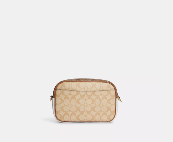 Coach Jamie Camera Bag In Blocked Signature (Khaki Chalk) - Image 4