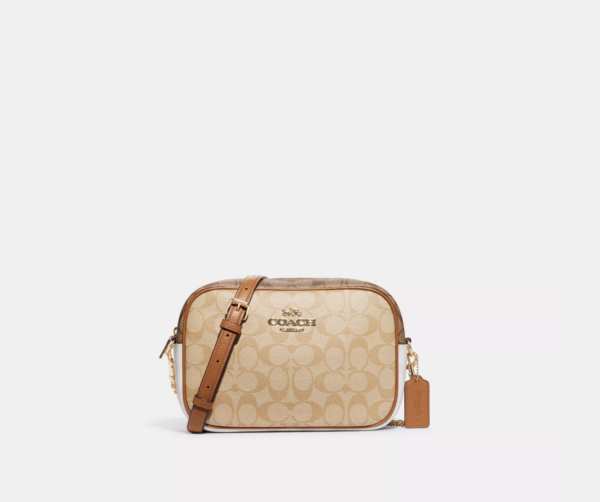 Coach Jamie Camera Bag In Blocked Signature (Khaki Chalk)