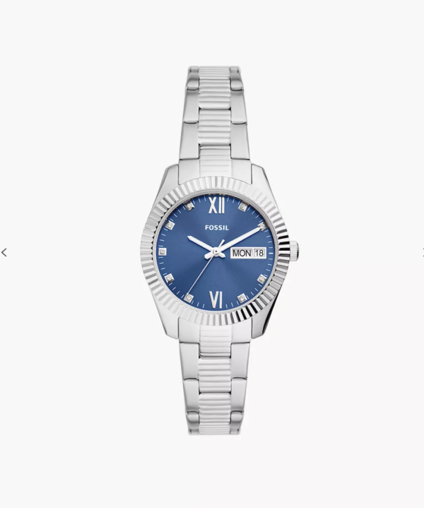 Fossil Scarlette Three-hand Day Date Stainless Steel Watch Women (es5197)