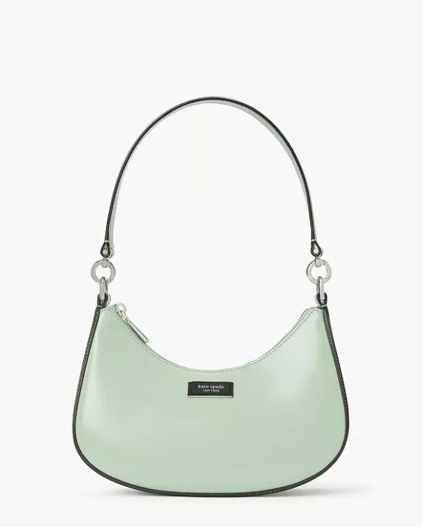 Kate Spade Sam Icon Leather Convertible Small Crossbody(Pistachio Cream)Boutique Collection