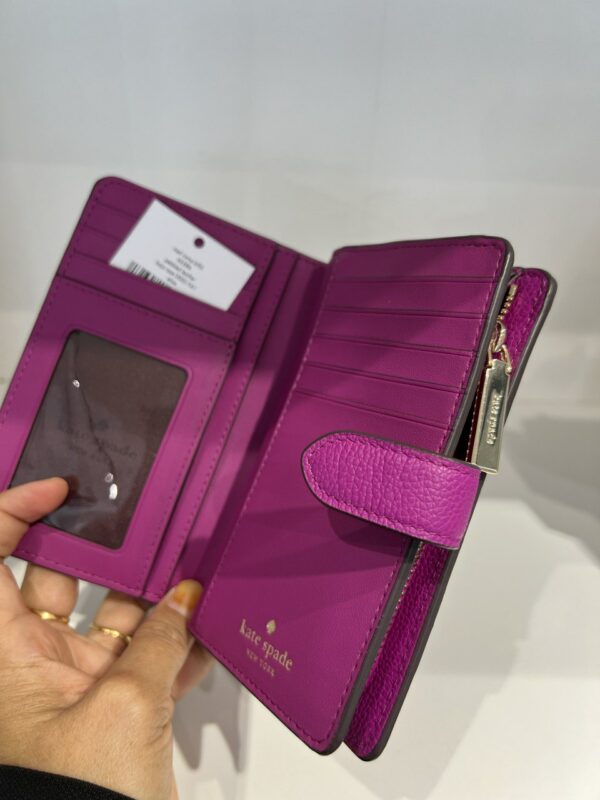 Kate Spade Elsie Medium Bifold Pebbled Leather (baja Rose) - Image 2