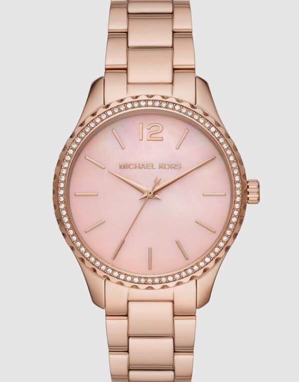 Michael Kors Layton Rose Gold Tone Dial Women Watch (mk6848)