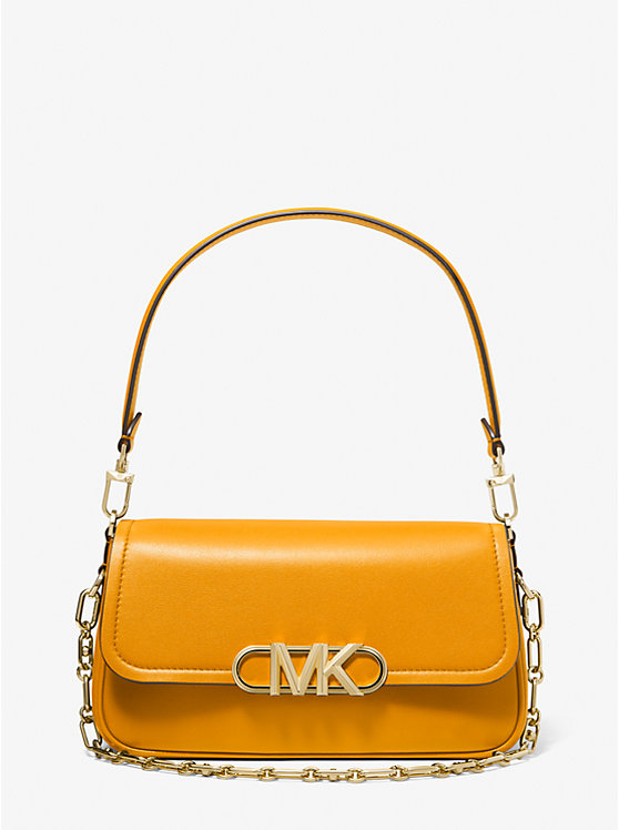 Michael Kors Parker Medium Leather Shoulder Bag (Golden Rod) Boutique ...