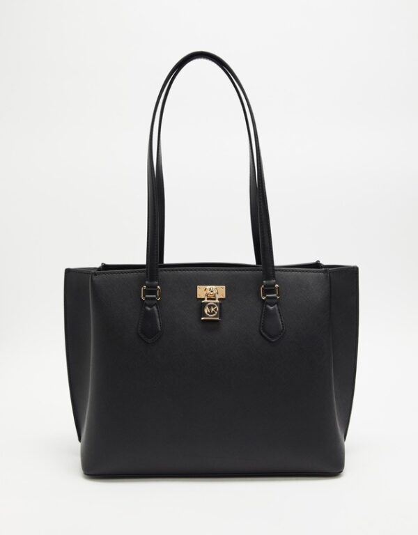 Michael Kors Ruby Large Leather Tote Bag (black) Boutique Collection