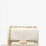 Michael Kors Cece Medium Logo Shoulder Bag (Cream Multi)