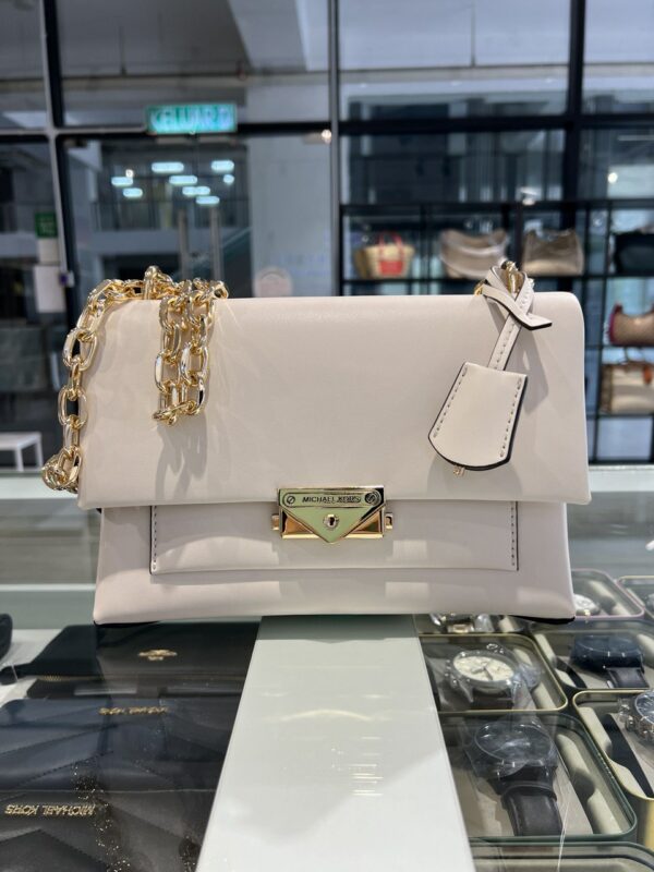 Michael Kors Cece Medium Shoulder Bag (Cream)