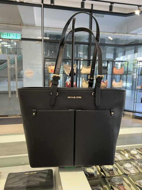 Michael Kors Jet Set Medium Pocket Tote Bag (Black) - Image 4