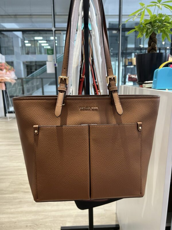 Michael Kors Jet Set Medium Pocket Tote Bag (Luggage)