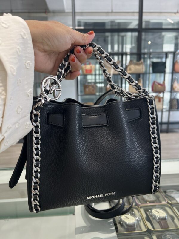 Michael Kors Mina Small Chain Crossbody Bag (Black) - Image 4