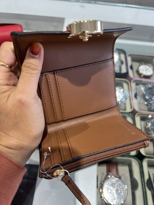 Michael Kors Carmen Medium Tri-Fold Envelope Wallet (Brown) - Image 3